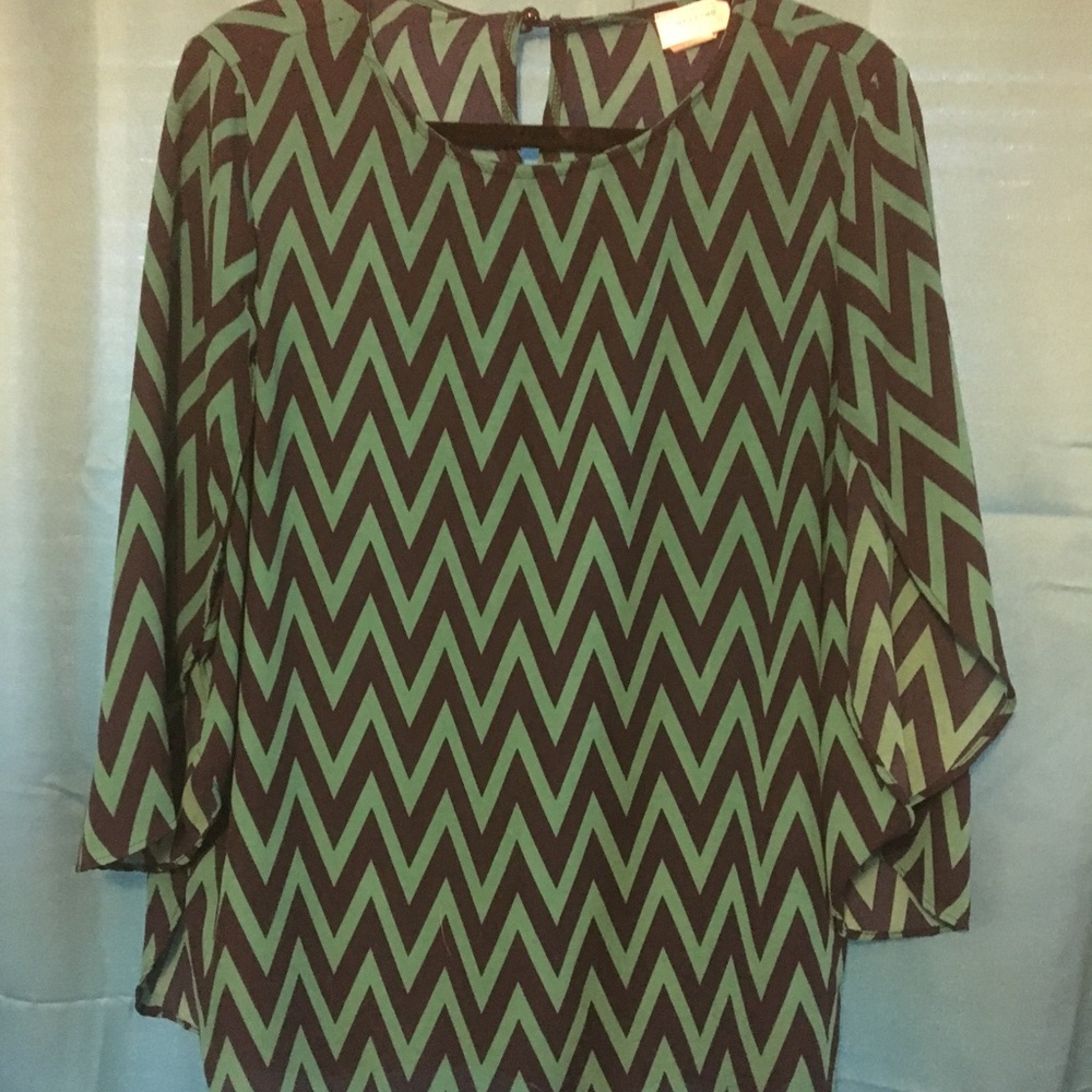 Teal/navy blue ladies blouse